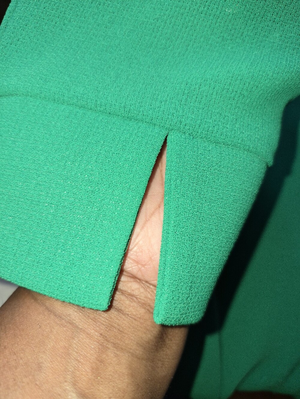 Zara Green Shift Dress 3/4 Sleeve Button Detail Mini Tunic Dress XS - Picture 6 of 7